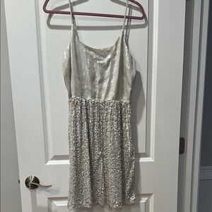 Silver Sequin Dress